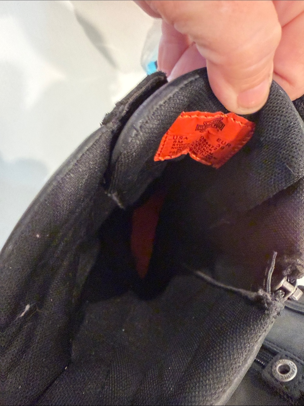 Harley-Davidson Black Lace-Up Combat Boots with Side Zips - Picture 5 of 13